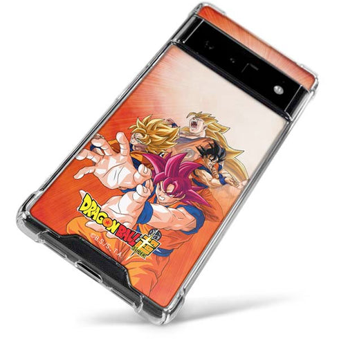 Dragon Ball Super Goku Evolution Google Pixel 6 Clear Case